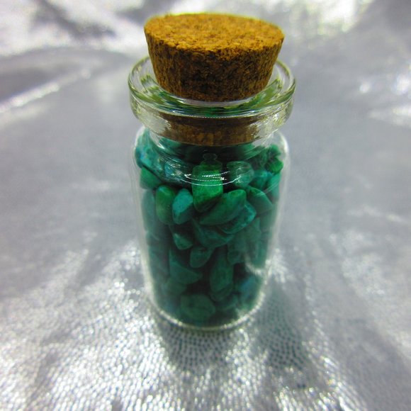 Blue Howlite Gemstone Chips In A Bottle Embellishments Natural Semi Precious - Picture 3 of 3